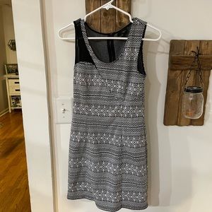 Black and white geometric dress